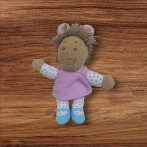 Playskool D.W. Stuffed Doll Arthurs Sister Pink Dress 10" Plush no sound box